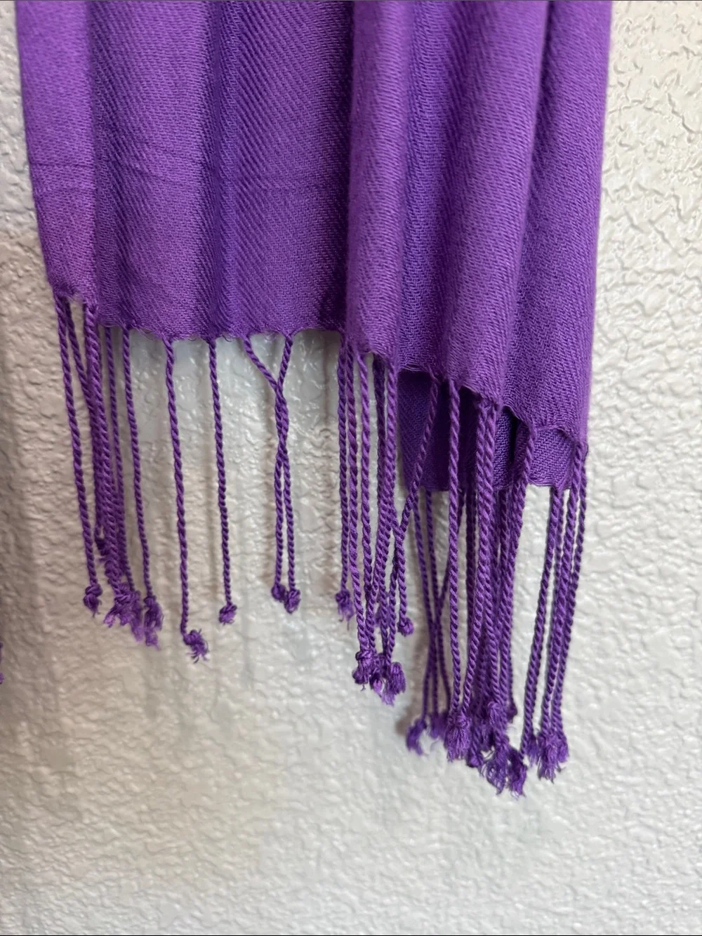 Purple Lightweight Fringe Scarf